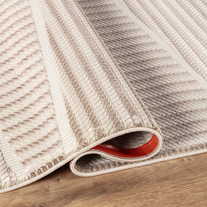 Camber Shore Geometric Brown & Taupe Rug