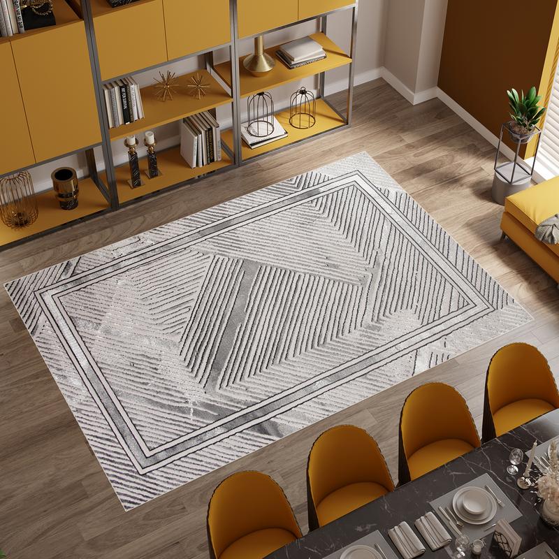Alin Black Grey Rug - 06605F