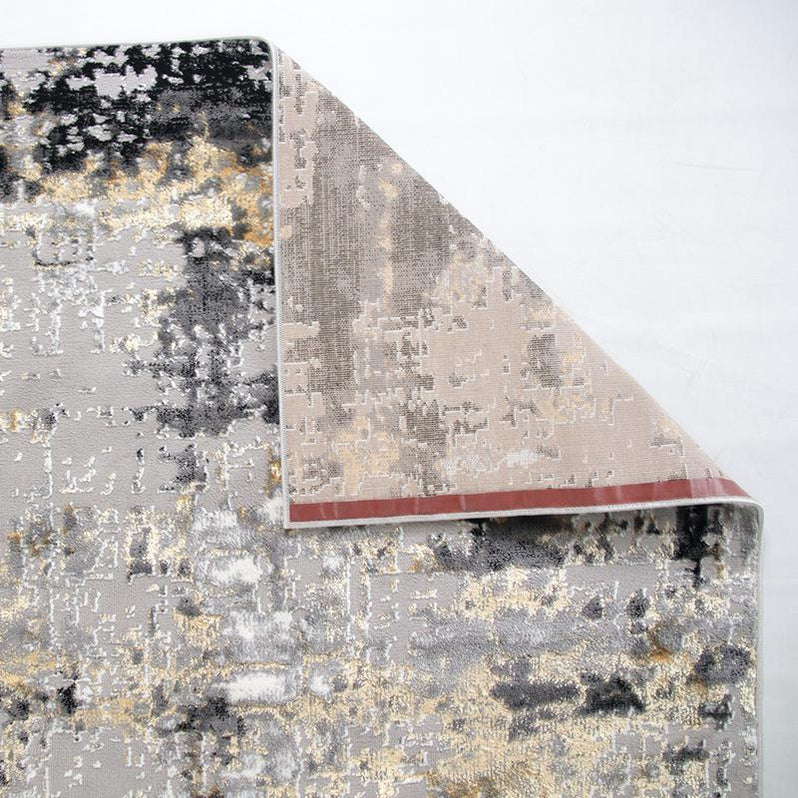 Alin Gold Grey Rug - 04390A - Kristal Carpets