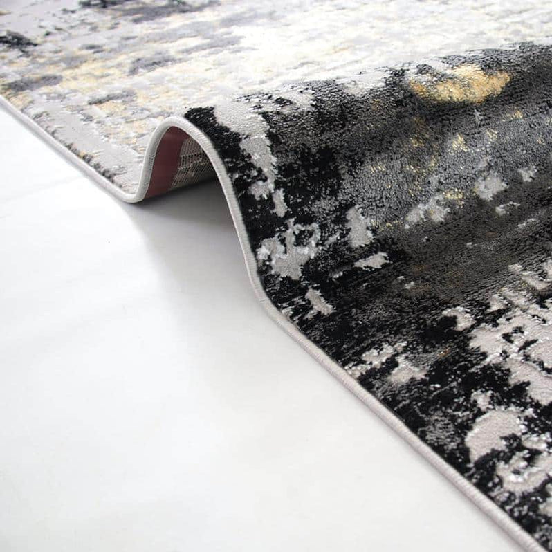Alin Gold Grey Rug 04390A - Kristal Carpets