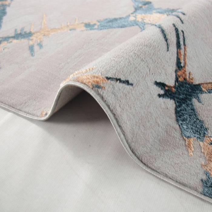 Alin Grey Navy Modern Rug - 05339A