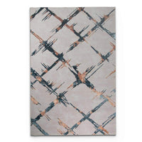 Alin Grey Navy Modern Rug - 05339A