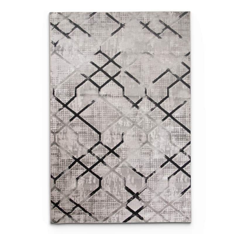 Diamond Black Rug - C1757 - Kristal Carpets