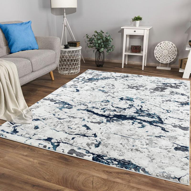 Elit Crack Grey Blue Rug