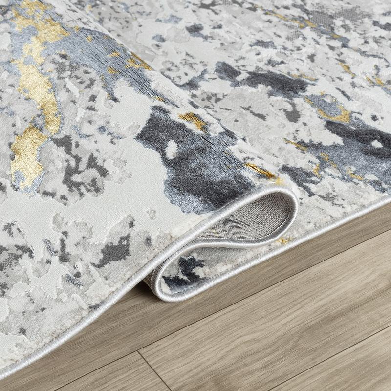 Elit Crack Grey Gold Rug