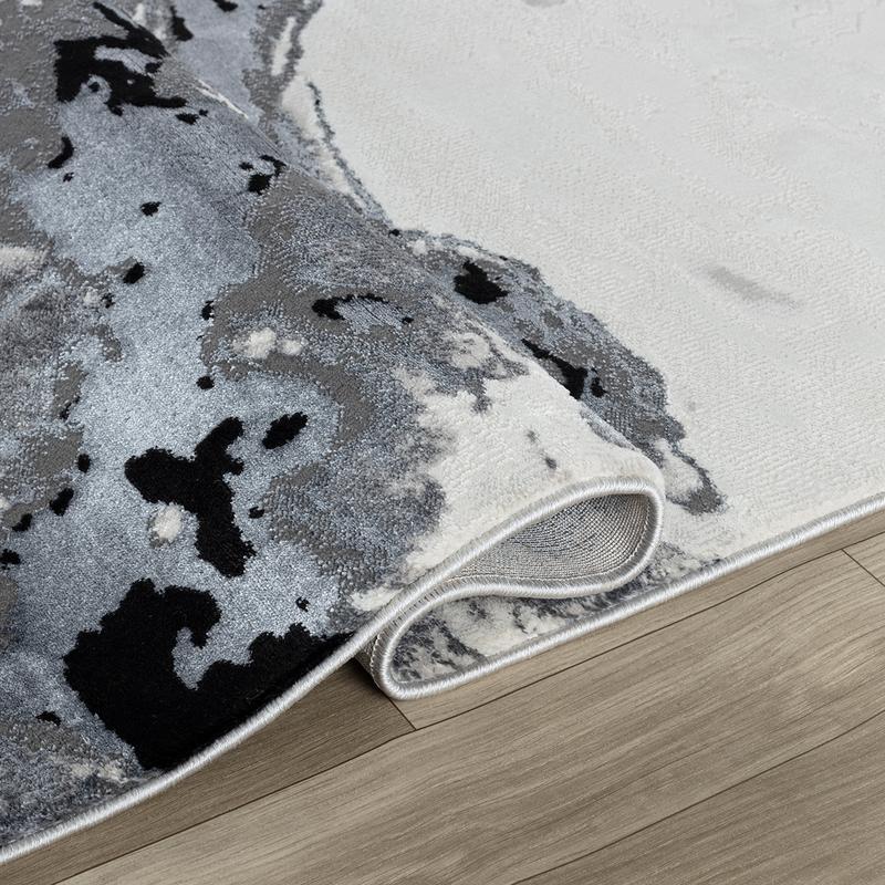 Elit Crimp Grey Black Rug