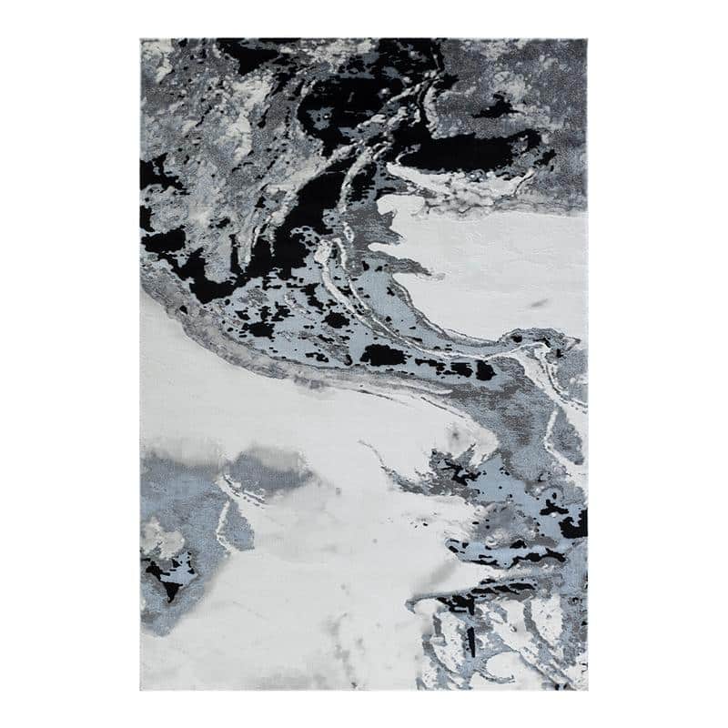 Elit Crimp Grey Black Rug