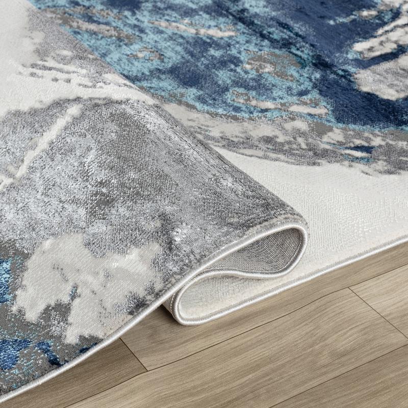 Elit Crimp Grey Blue Rug