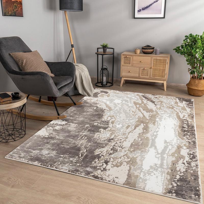 Elit Dark Cloud Beige Brown Rug