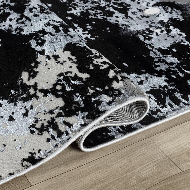 Elit Dark Cloud Grey Black Rug