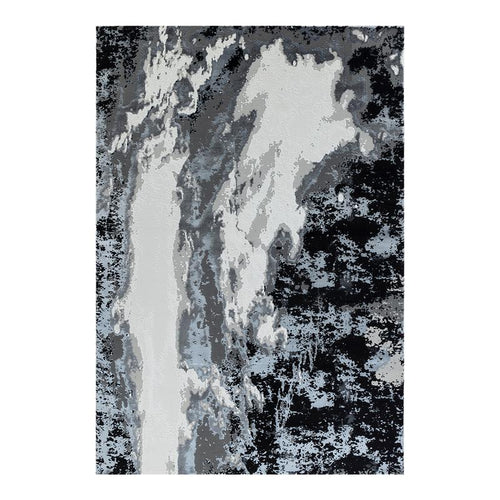 Elit Dark Cloud Grey Black Rug