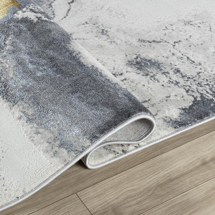 Grey Gold Metallic Rug Elit Dream Grey Gold Rug - Kristal Carpets