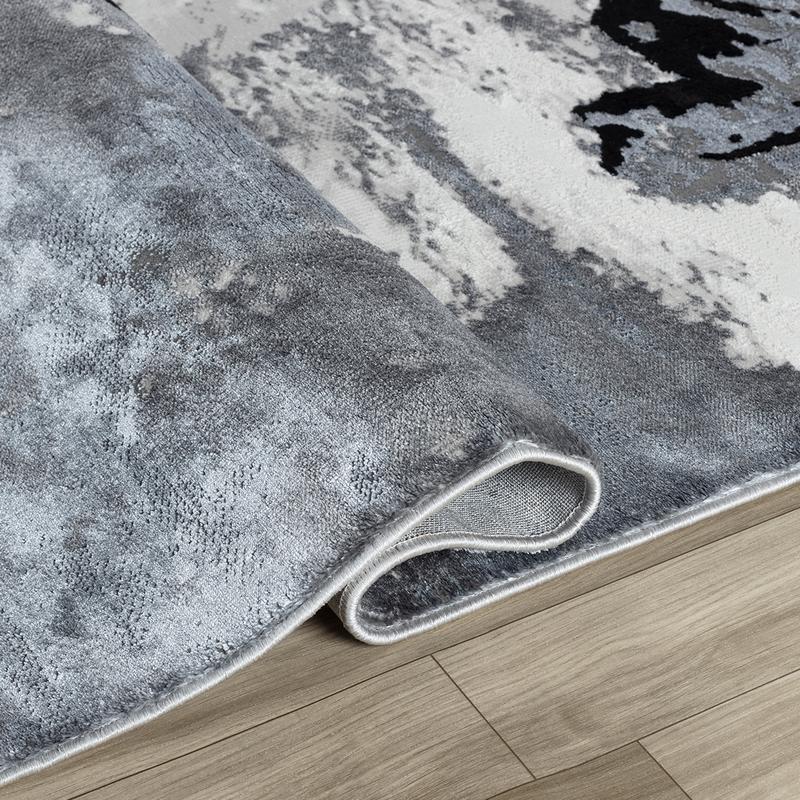 Elit Forest Grey Black Rug
