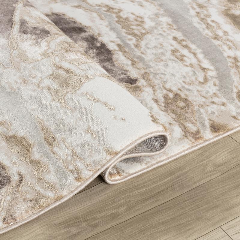 Elit Hole Beige Brown Rug