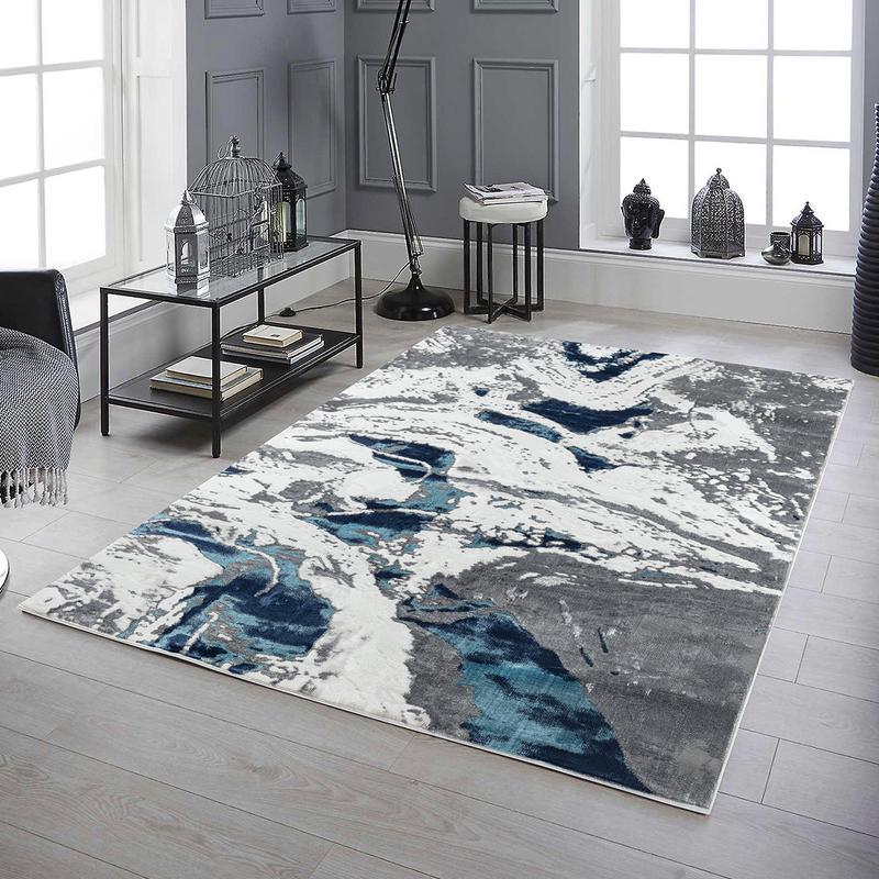Elit Hole Grey Blue Rug