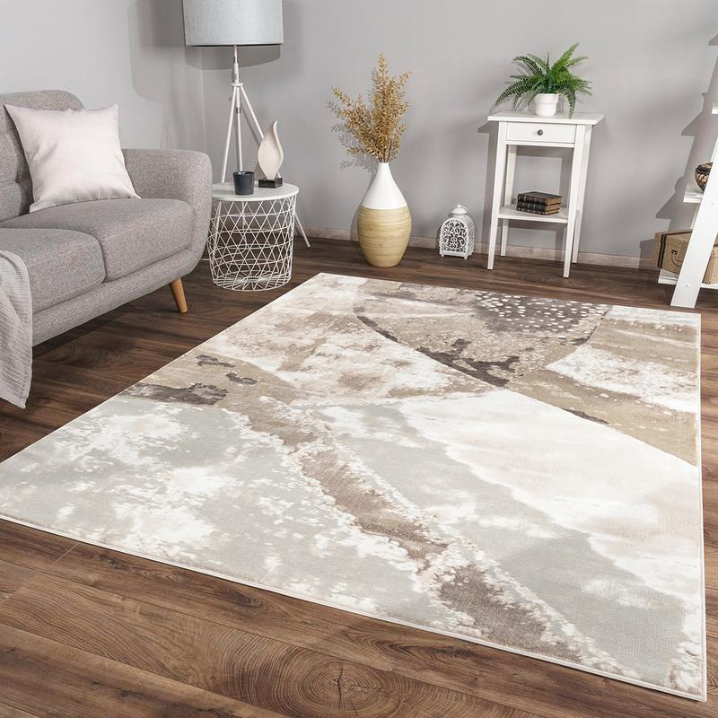 Elit Plain Beige Brown Rug