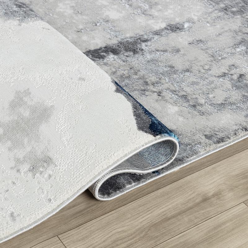 Elit Plain Grey Blue Rug