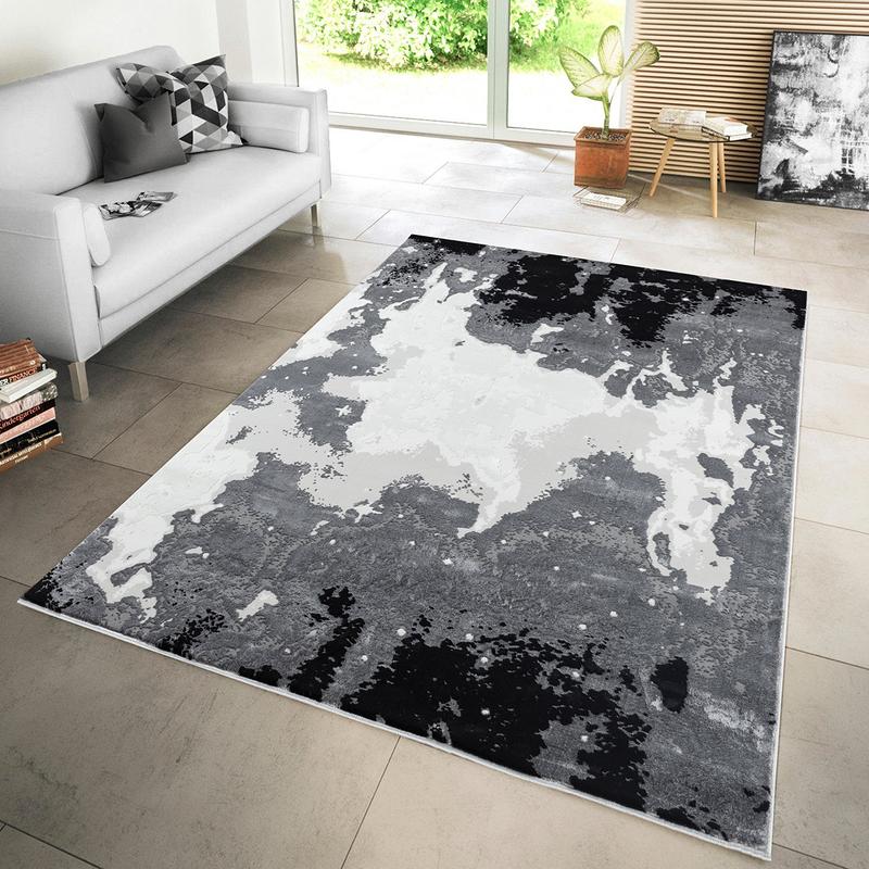 Elit Post Grey Black Rug