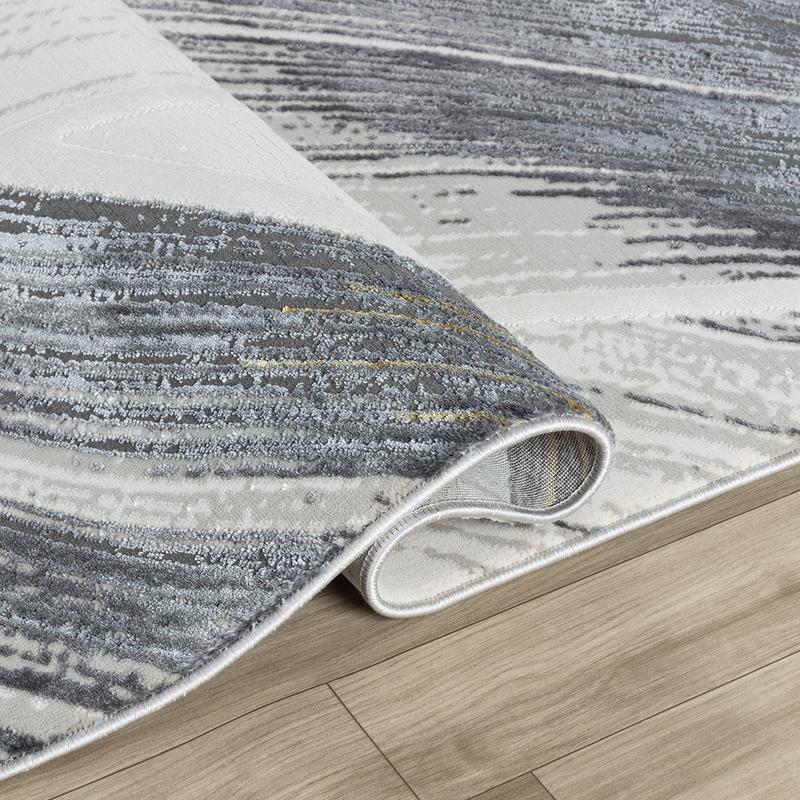 Elit Ribbon Grey Gold Rug