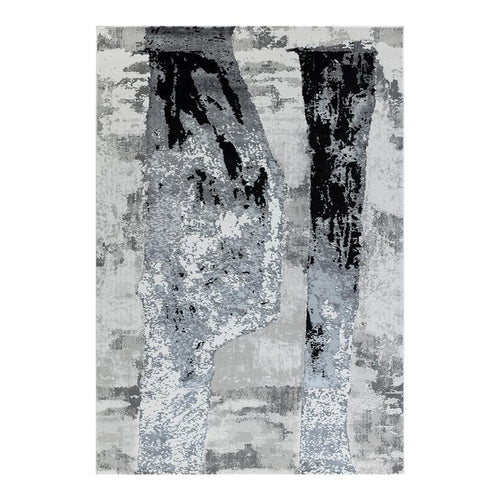 Elit Stripe Grey Black Rug