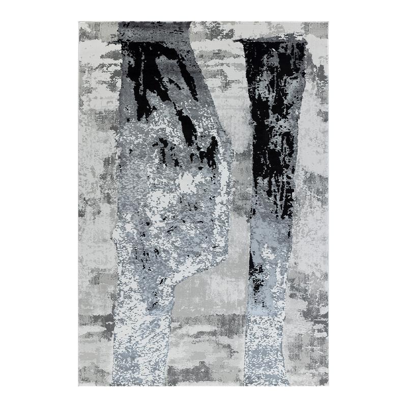 Elit Stripe Grey Black Rug