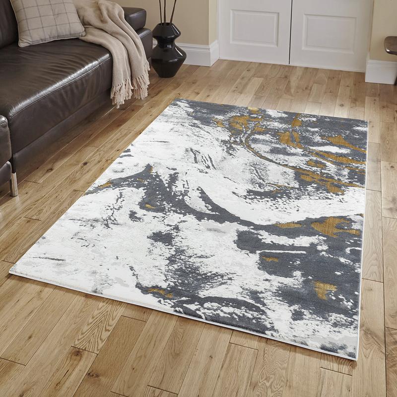 Elit Wave Grey Gold Rug