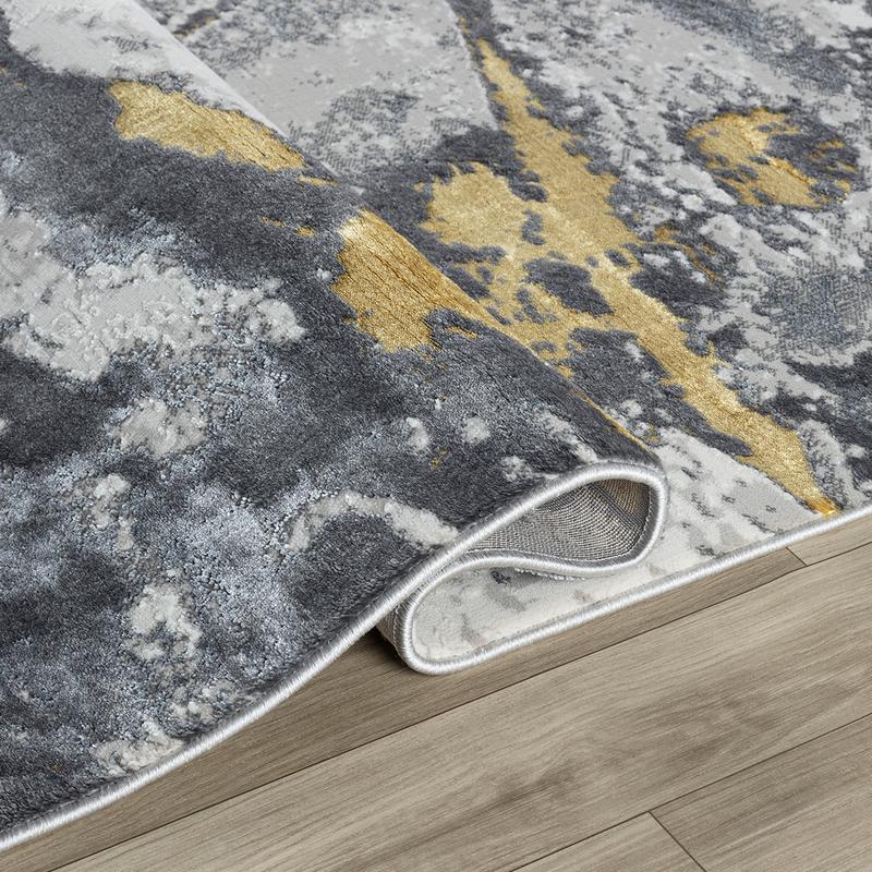 Elit Wave Grey Gold Rug