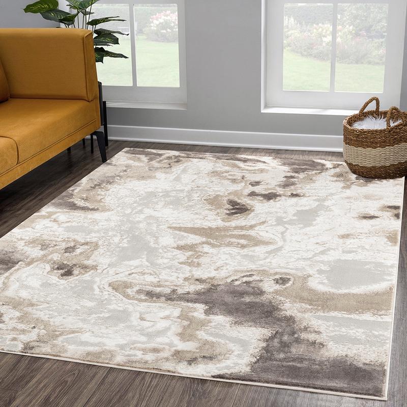 Elit Whisper Beige Brown Rug