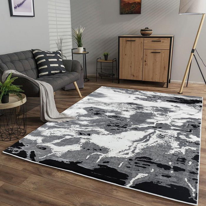 Elit Whisper Grey Black Rug