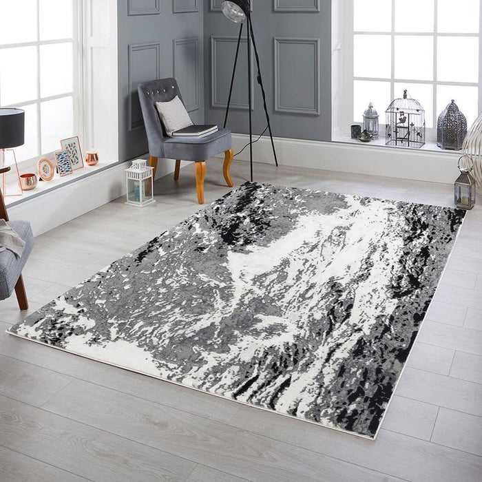 Elit Wing Grey Black Rug