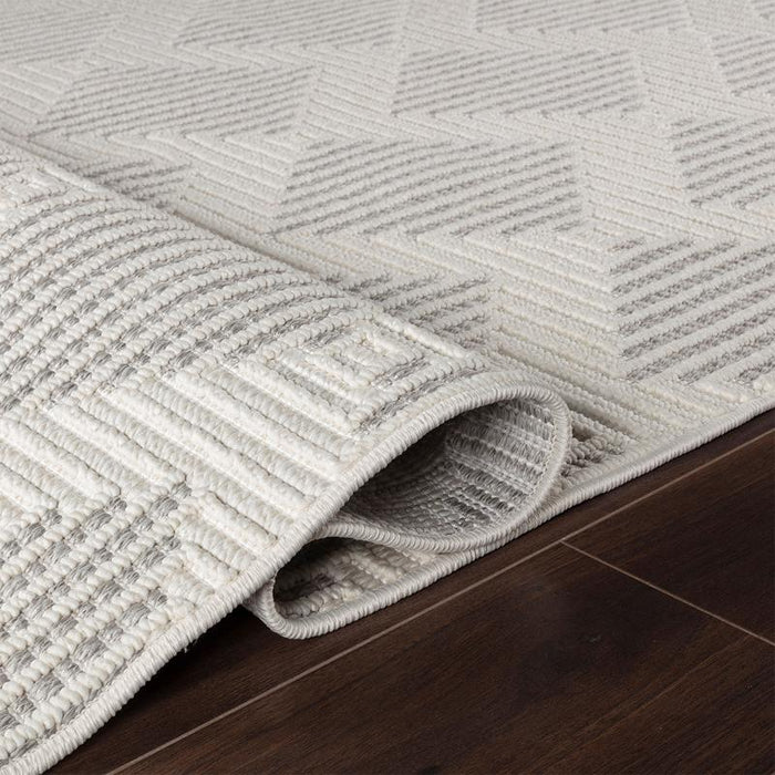 Favori Triangle Patterned Cream Rug - Kristal Carpets