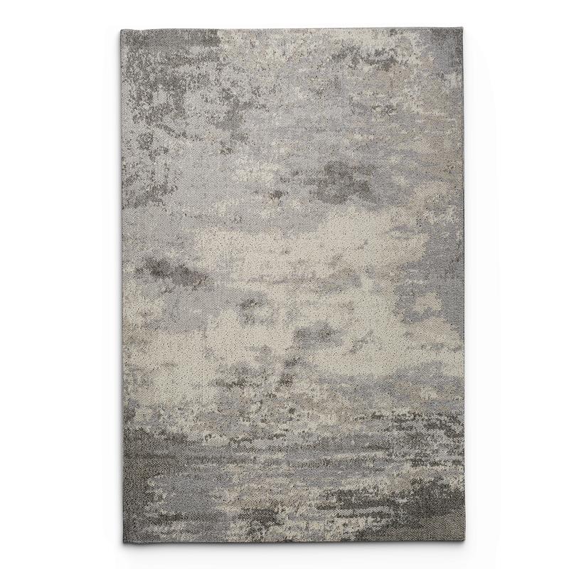 Palma White Grey Soft Textured Rug - 31859A - Kristal Carpets