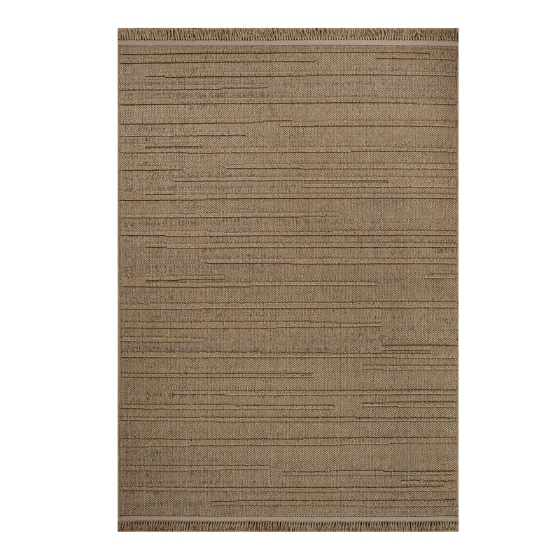 Jute Dark Line Rug - Kristal Carpets