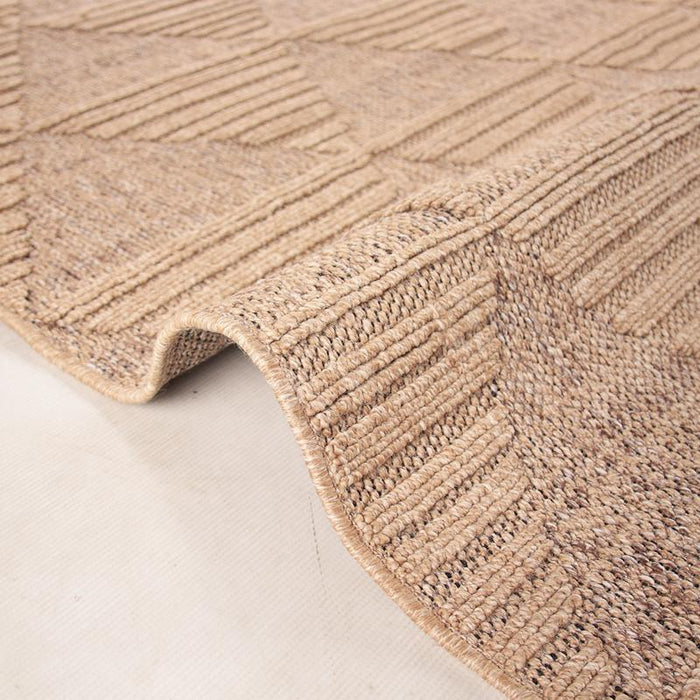 Jute Triangle Pattern Brown Rug - Kristal Carpets
