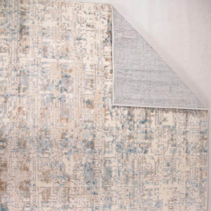 Creak Pattern Rug Rainbow Cream Pattern Beige Rug - Kristal Carpets