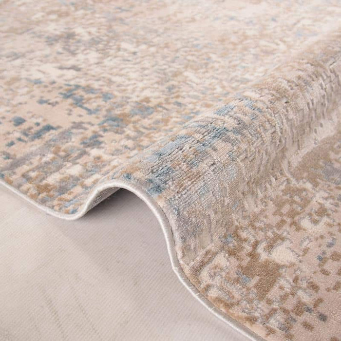Rainbow Soft Dot Pattern Beige Rug