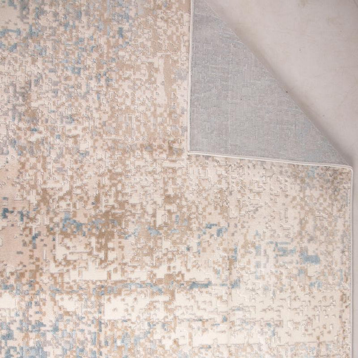 Rainbow Soft Dot Pattern Beige Rug