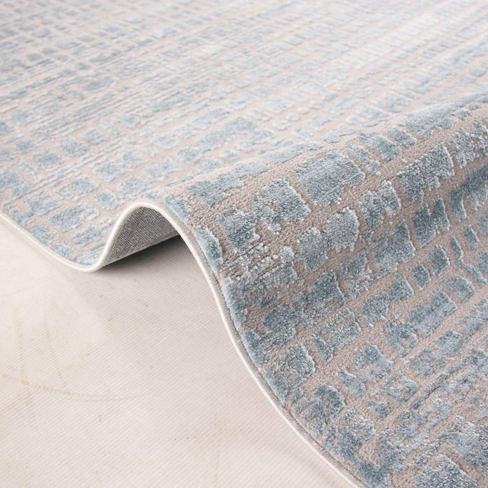 Rainbow Stone Pattern Blue Rug - Kristal Carpets