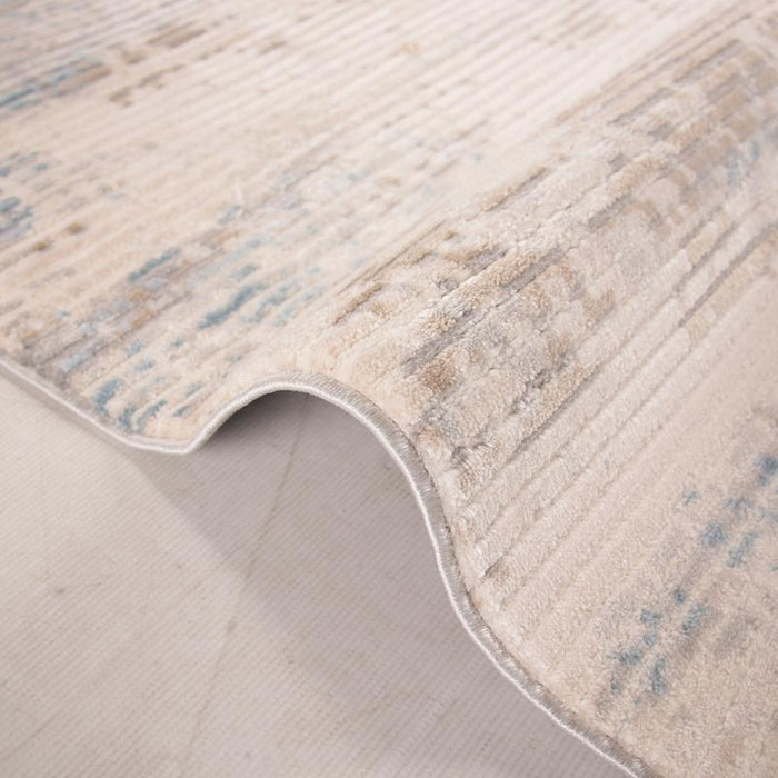 Rainbow Trace Cloud Pattern Beige Rug - Kristal Carpets