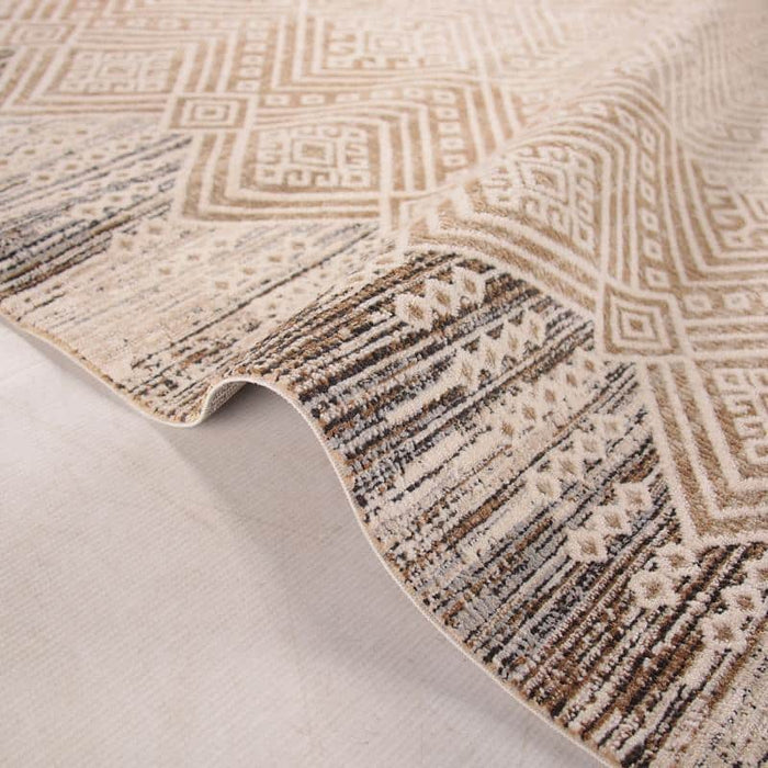Carpet Pattern Random Random Ethnic Figure Pattern Beige Rug - Kristal Carpets