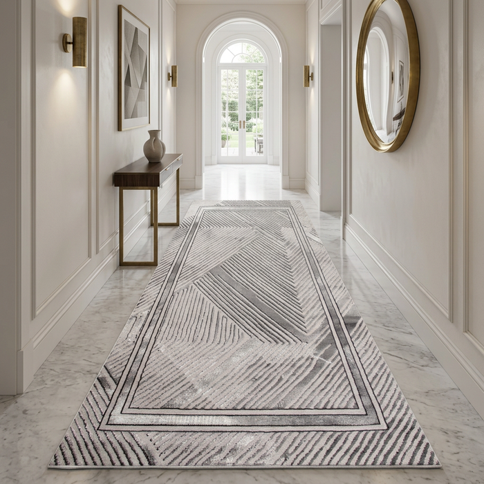 Alin Black Grey Rug - 06605F