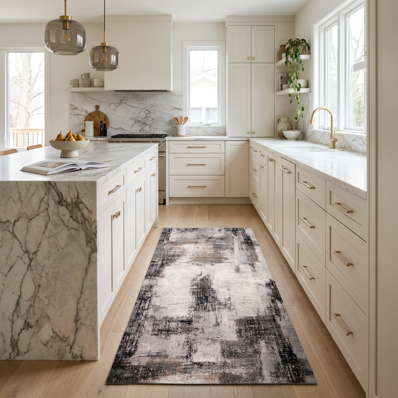 Merry Jemlo Grey Black Rug
