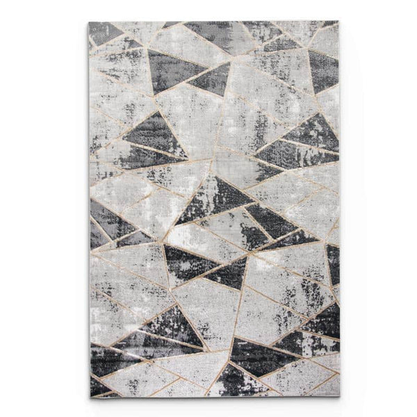 Star Grey Black Rug - LP207