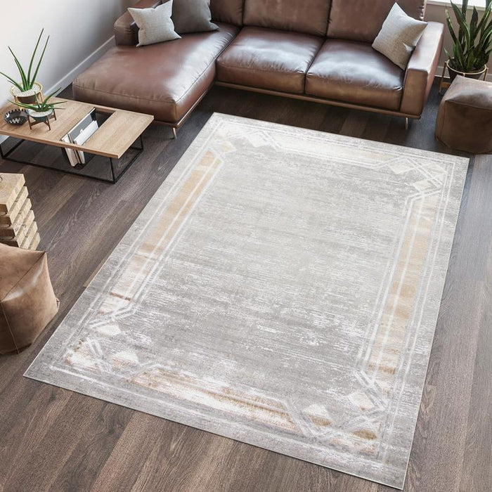Grey Gold Metallic Rug Star Grey Gold Rug - LP217 - Kristal Carpets