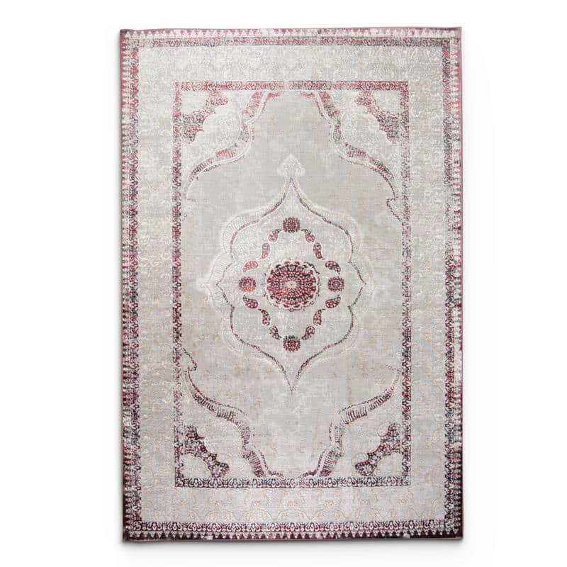 Star Grey Red Black Rug - LP438