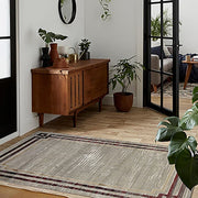 Star Modern Grey Bord Frame Rug - Kristal Carpets