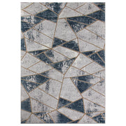 Star Modern Grey Navy Rug - Kristal Carpets