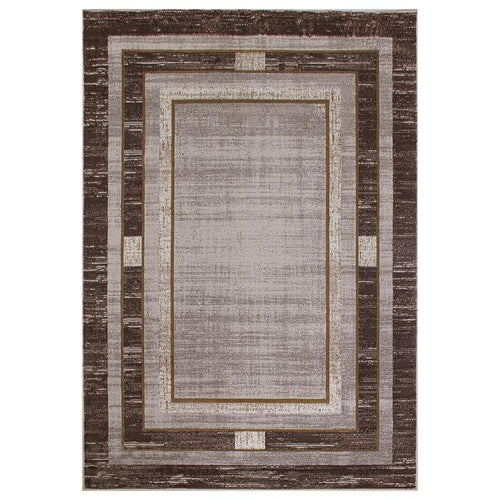 Star Modern Dark Brown Frame Rug