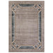 Star Modern Turquoise Frame Rug - Kristal Carpets