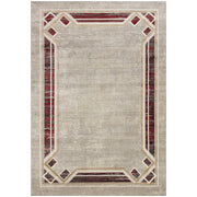 Star Modern Grey Wine Frame Rug - Kristal Carpets
